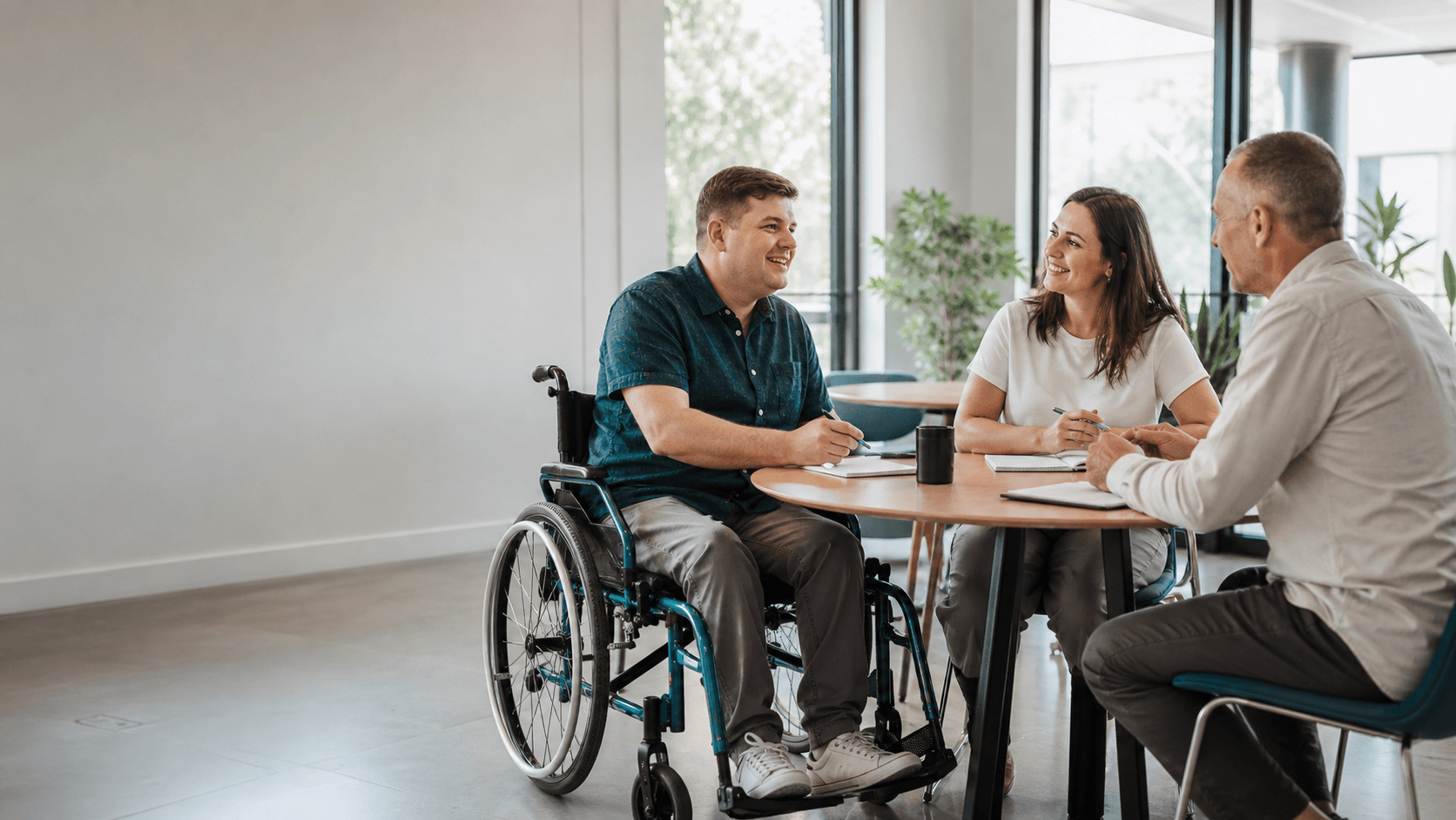 NDIS participant and providers planning together